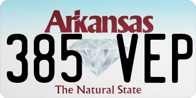AR license plate 385VEP