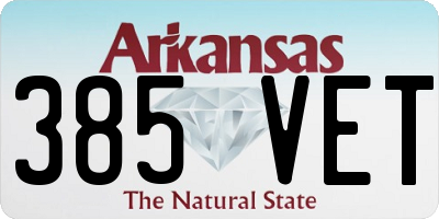 AR license plate 385VET