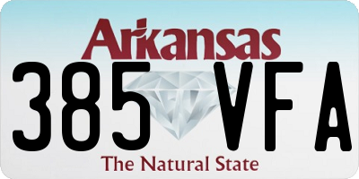 AR license plate 385VFA