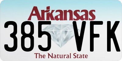 AR license plate 385VFK
