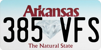 AR license plate 385VFS