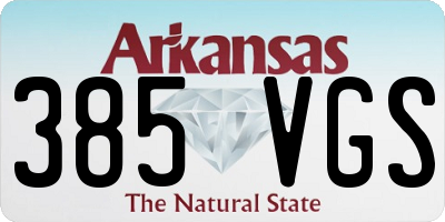 AR license plate 385VGS
