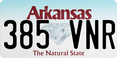 AR license plate 385VNR