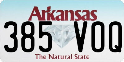 AR license plate 385VOQ