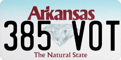 AR license plate 385VOT