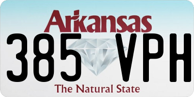 AR license plate 385VPH