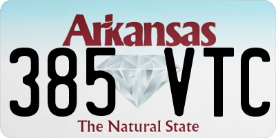AR license plate 385VTC