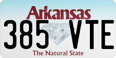 AR license plate 385VTE