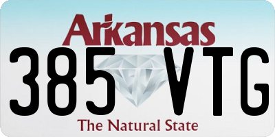 AR license plate 385VTG