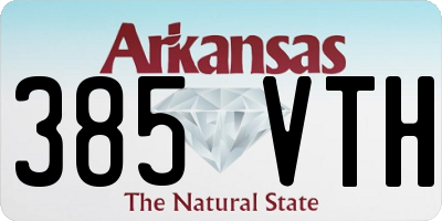 AR license plate 385VTH