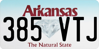 AR license plate 385VTJ