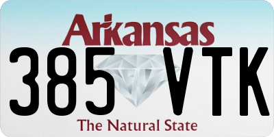AR license plate 385VTK