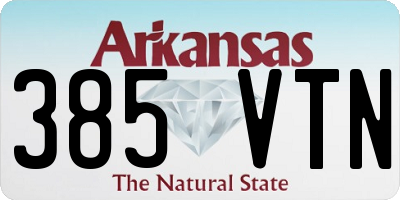 AR license plate 385VTN