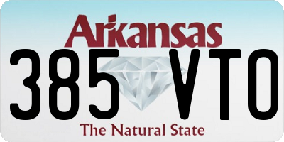 AR license plate 385VTO