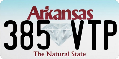 AR license plate 385VTP