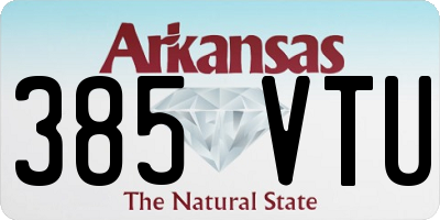 AR license plate 385VTU