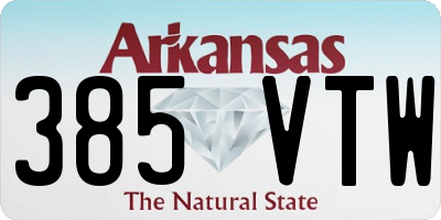 AR license plate 385VTW