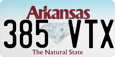 AR license plate 385VTX