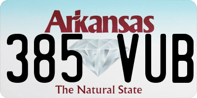 AR license plate 385VUB