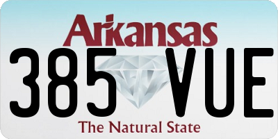 AR license plate 385VUE