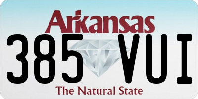 AR license plate 385VUI