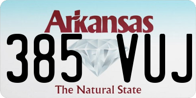 AR license plate 385VUJ