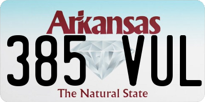 AR license plate 385VUL
