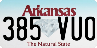 AR license plate 385VUO