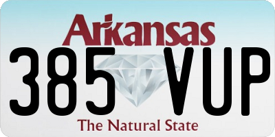 AR license plate 385VUP