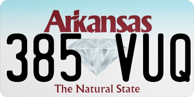 AR license plate 385VUQ