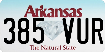 AR license plate 385VUR