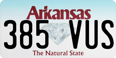AR license plate 385VUS