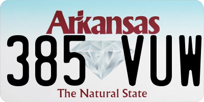 AR license plate 385VUW
