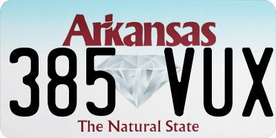 AR license plate 385VUX