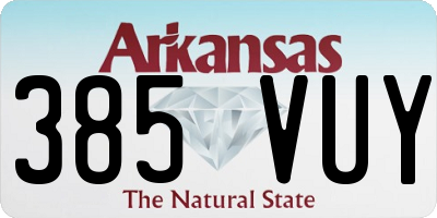 AR license plate 385VUY
