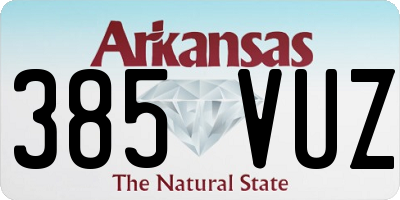 AR license plate 385VUZ