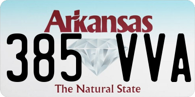 AR license plate 385VVA