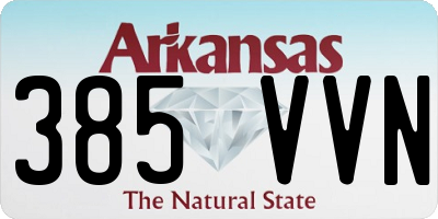 AR license plate 385VVN