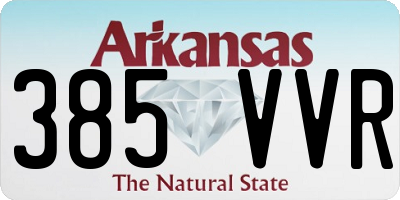 AR license plate 385VVR