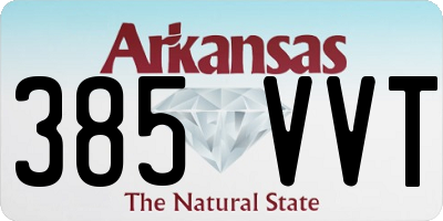 AR license plate 385VVT