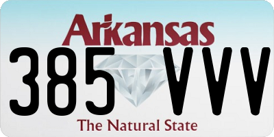 AR license plate 385VVV