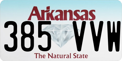 AR license plate 385VVW