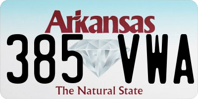AR license plate 385VWA