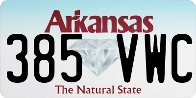 AR license plate 385VWC