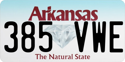 AR license plate 385VWE