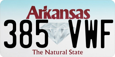 AR license plate 385VWF