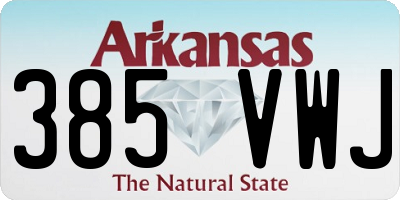 AR license plate 385VWJ