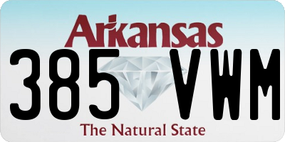 AR license plate 385VWM