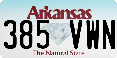 AR license plate 385VWN