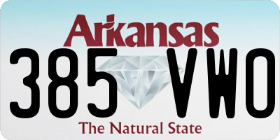 AR license plate 385VWO